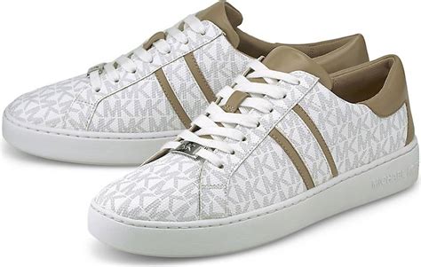 michael kors sneaker keaton stripe lace up|Keaton Logo and Brushstroke Stripe Sneaker .